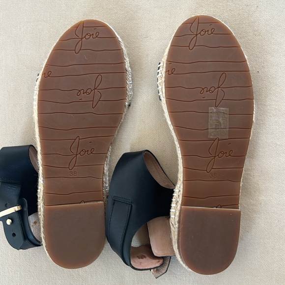 Joie Black Leather Women's Espadrille - Picture 2 of 9